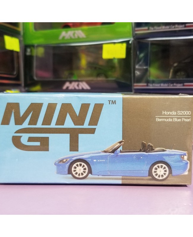Mini GT Honda S2000 (AP2) Bermuda Blue Pearl RHD #287 (Diecast Model)