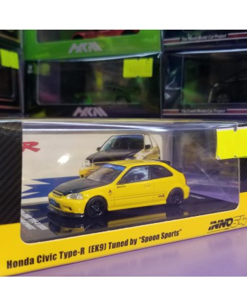 Inno64 1/64 Honda Civic Type R EK9 Yellow Tuned by Spoon Sport (Diecast Model)