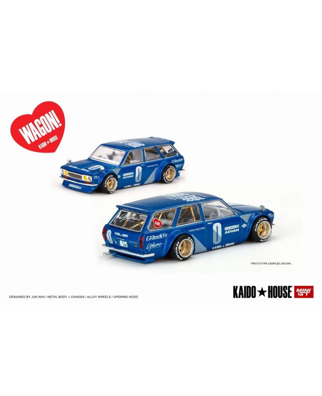 (預訂 Pre-order) Mini GT (Diecast Model) Datsun KAIDO 510 Wagon Blue (Diecast Model)