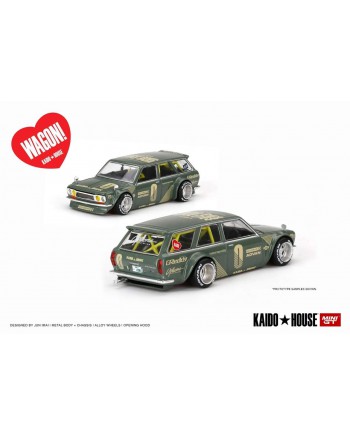 (預訂 Pre-order) Mini GT (Diecast Model) Datsun KAIDO 510 Wagon Green (Diecast Model)