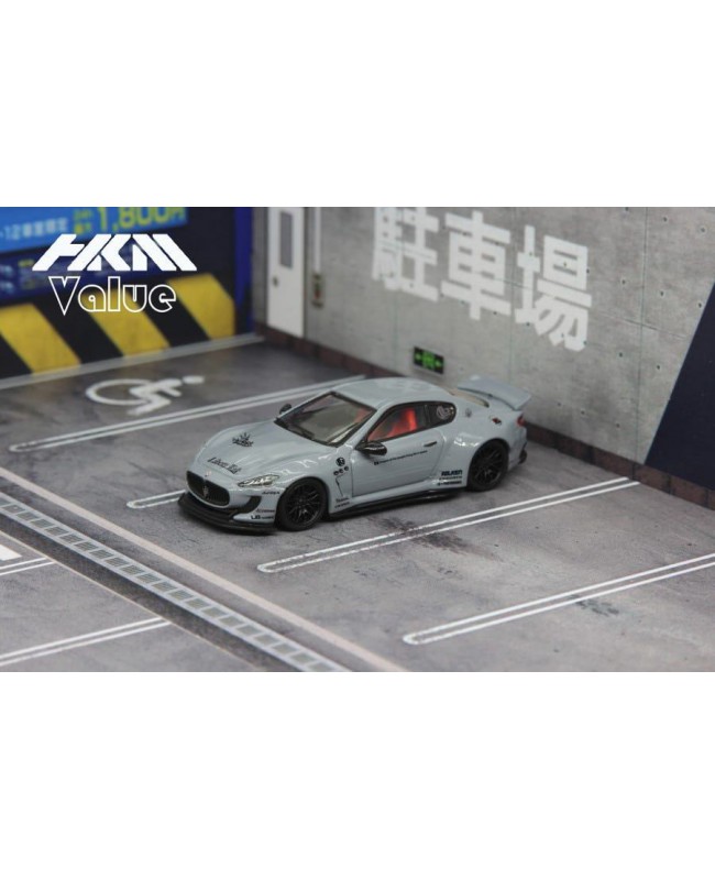 (預訂 Pre-order) HKM Value 1:64 LB寬體改裝 Maserati Gran Turismo Stradale (GTS) (Diecast Model) - Grey