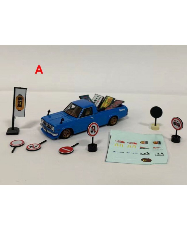 (預訂 Pre-order) Stance Hunters 1:64 Datsun Sunny Truck B120 (Resin Model) - Blue