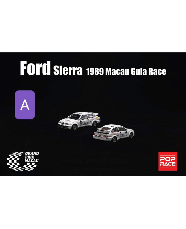 (預訂 Pre-order) Pop Race 1/64 Ford Sierra Macau Guia Race 1989 Eddie Lee #15  (Diecast Model)