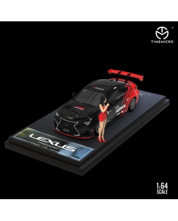 (預訂 Pre-order) TimeMicro 1:64 Lexus RCF JPS / ADVAN (Diecast Model) ADVAN黑紅色人偶版 (紅裙女人偶)