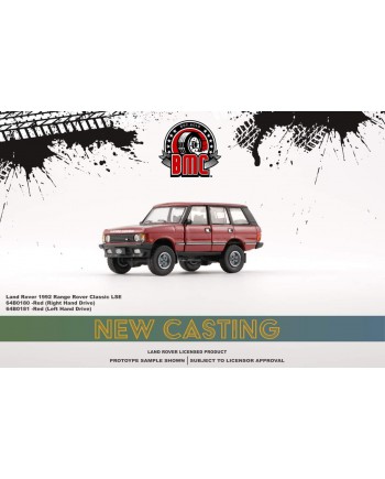 (預訂 Pre-order) BM Creations (Diecast Model) Land Rover 1992 Range Rover Classic LSE 64B0180 -Red (Right Hand Drive)