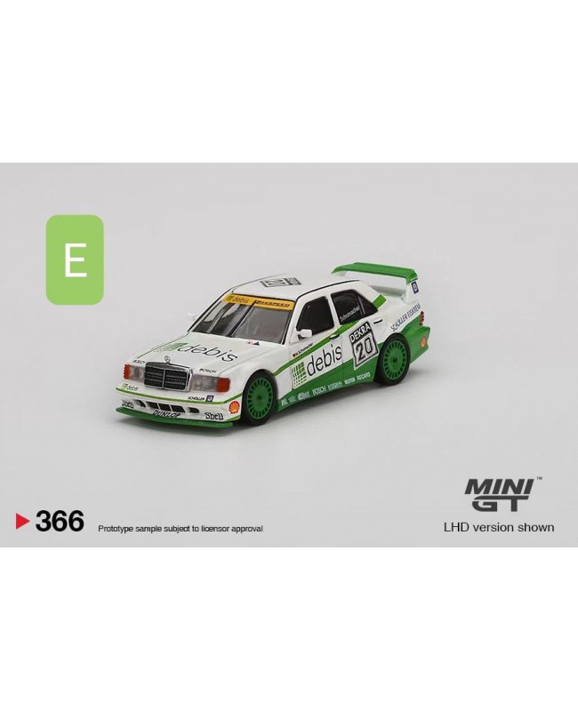 (預訂 Pre-order) Mini GT 1/64 Mercedes-Benz 190E 2.5 16 Evolution II 1991 DTM Zakspeed #20 Michael Schumacher (Diecast Model)