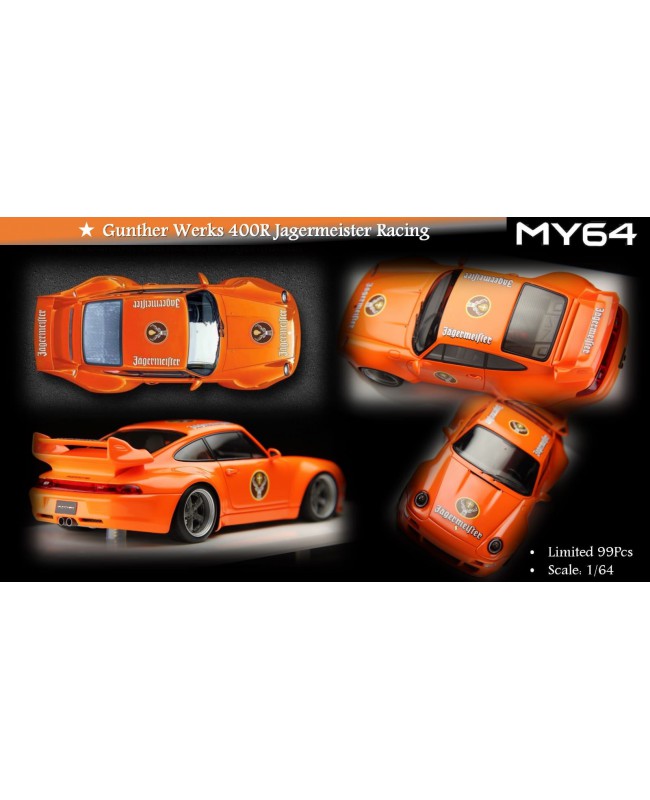 (預訂 Pre-order) MY64 1/64 GW 993 Jagermeister Racing 鹿頭塗裝，鹿頭橙色車身 (Resin Model)