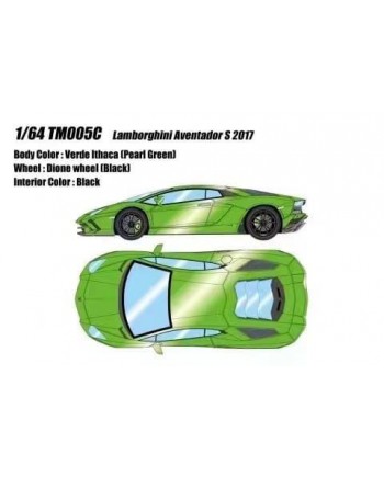 (預訂 Pre-order) Make up 1:64 Lamborghini Aventador S 2017 (Dione Wheel) Resin Model - Bertle ithaca (Pearl Green)
