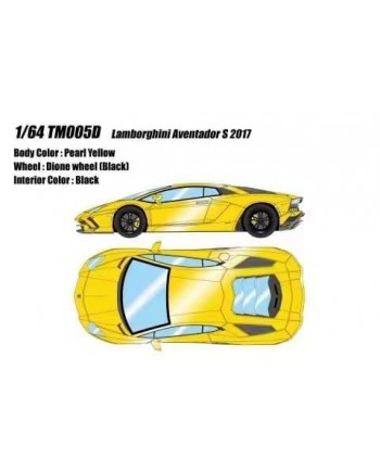 (預訂 Pre-order) Make up 1:64 Lamborghini Aventador S 2017 (Dione Wheel) Resin Model - Pearl Yellow