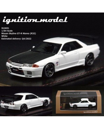 (預訂 Pre-order) IG 1/64 Nissan Skyline GT-R Nismo (R32) White (Resin Model) IG2691 