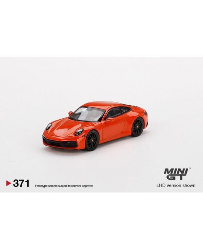 (預訂 Pre-order) Mini GT 1/64 Porsche 911 (992) Carrera 4S Lava Orange (MGT00371-L/ R) (Diecast Model)