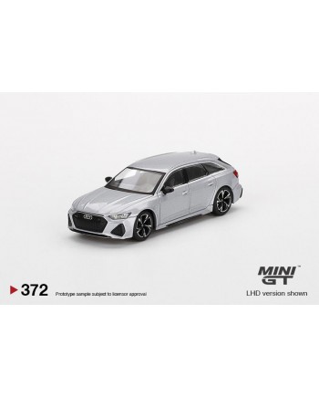 (預訂 Pre-order) Mini GT 1/64 Audi RS 6 Avant Carbon Black Edition Florett Silver (MGT00372-L/ R) (Diecast Model)