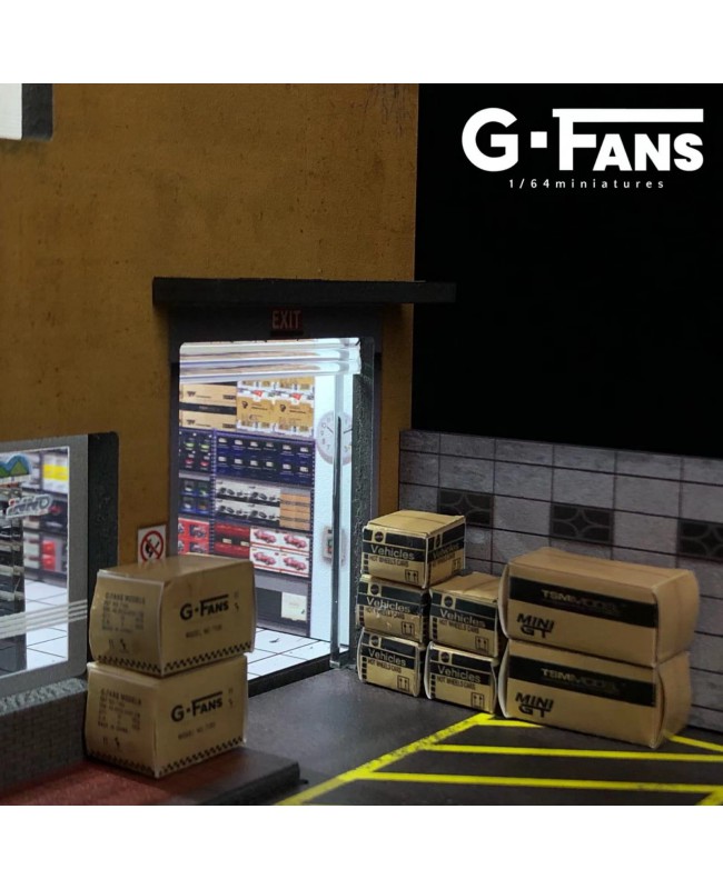(預訂 Pre-order) G FANS-MODELS 1/64 汽車模型店 (連燈)