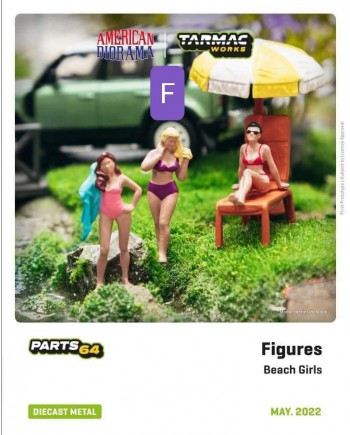 (預訂 Pre-order) Tarmac 1/64 Figures Beach Girls Official collaboration with American Diorama(T64F-002-YL) (Diecast Model)
