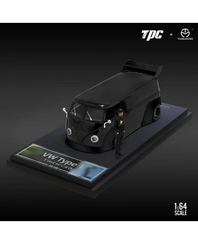 (預訂 Pre-order) TM exclusive: 1:64 VW Type 1, JPS (Diecast Model) 亮黑色碳纖維+ 男人偶
