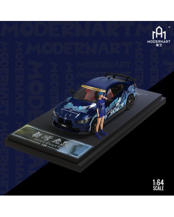 (預訂 Pre-order) ModernArt 潮藝 1:64 BMW M4 龍騰虎躍 (Diecast car model) 藍色人偶版