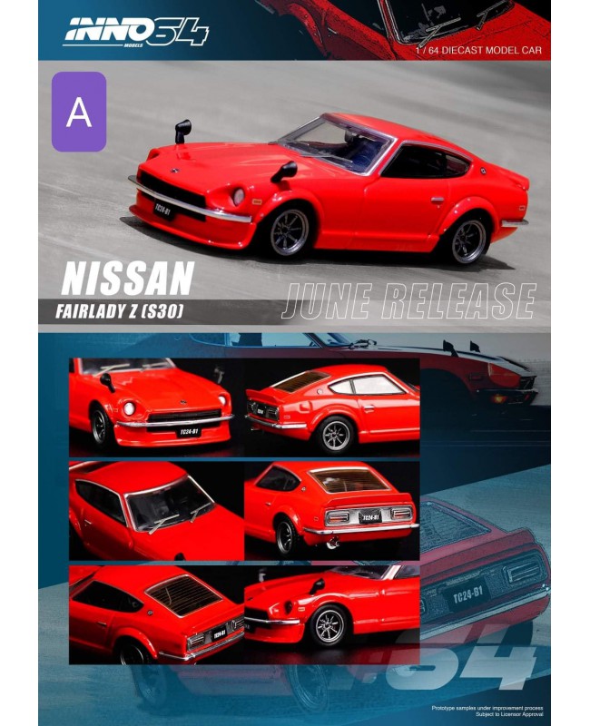 (預訂 Pre-order) Inno64 1/64 NISSAN FAIRLADY Z (S30) Red (IN64-240Z-RED) (Diecast car model)