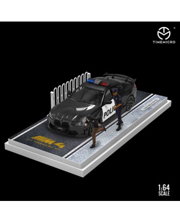 (預訂 Pre-order) TimeMicro 1:64 BMW M4 (Diecast car model) 炭蓋警車限量配件人偶版