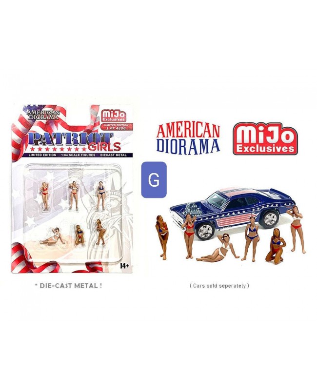(預訂 Pre-order) American Diorama Mijo Exclusives 1:64 Figure Set - Patriot Girls (Excluding car models) (AD-76498MJ)