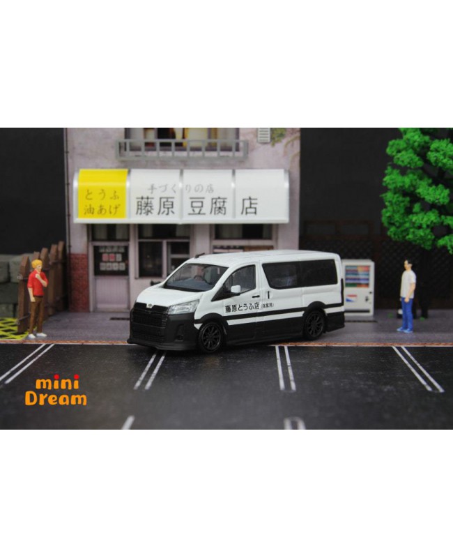(預訂 Pre-order) MiniDream 1:64 Hiace 6代 H300改裝版 (Diecast Car model) 白蓋