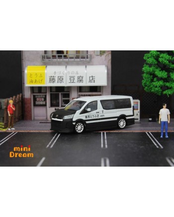 (預訂 Pre-order) MiniDream 1:64 Hiace 6代 H300改裝版 (Diecast Car model) 黑蓋