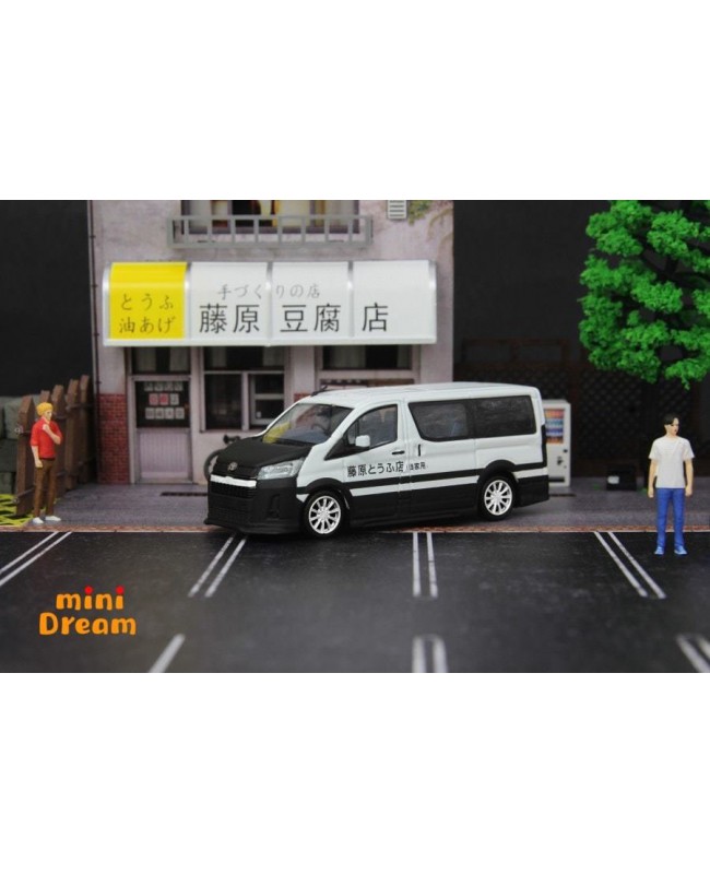 (預訂 Pre-order) MiniDream 1:64 Hiace 6代 H300改裝版 (Diecast Car model) 黑蓋