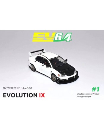 (預訂 Pre-order) EVmg 1/64  Mitsubishi Lancer Evolution IX - White (限量999臺) (Diecast car model)