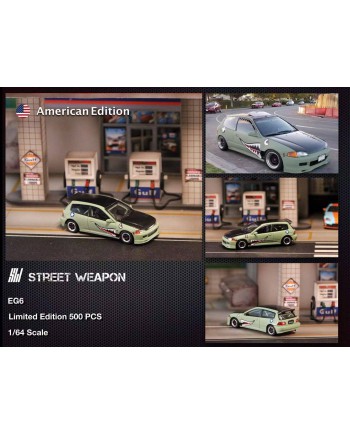 (預訂 Pre-order) Street Weapon 1:64 Honda Civic EG6 / S2000 (Diecast car model) EG6 啞光綠