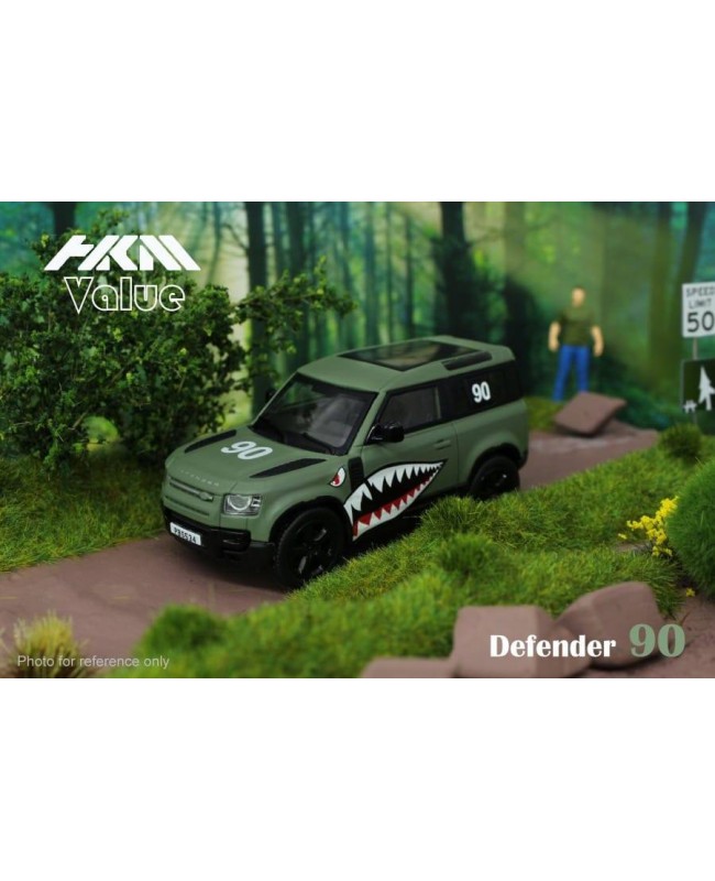 (預訂 Pre-order) HKM Value 1:64 New Defender 90 (Diecast car model) Green Shark