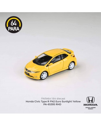 (預訂 Pre-order) Para64 PA-65395 Honda Civic FN2 Type R 2007 Sunlight Yellow RHD (Diecast car model)