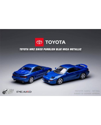 (預訂 Pre-order) Peako x MICROTURBO 1:64 Toyota MR2 SW20  Metallic blue (Diecast car model)