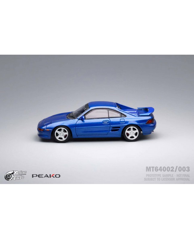 (預訂 Pre-order) Peako x MICROTURBO 1:64 Toyota MR2 SW20  Metallic blue (Diecast car model)