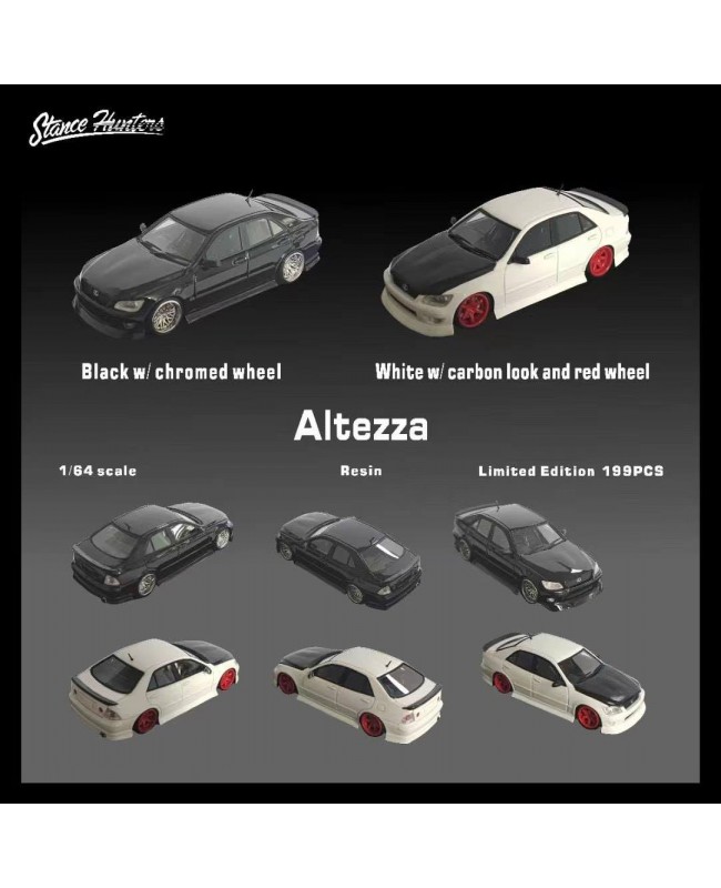 (預訂 Pre-order) Stance Hunters 1:64 Toyota Altezza (Resin car model) 黑色電鍍輪