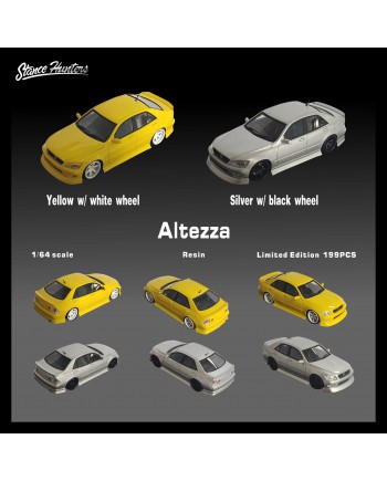 (預訂 Pre-order) Stance Hunters 1:64 Toyota Altezza (Resin car model) 黃色白輪