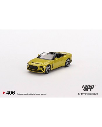 (預訂 Pre-order) Mini GT 1:64 Bentley Mulliner Bacalar Yellow Flame #406 (Diecast car model)