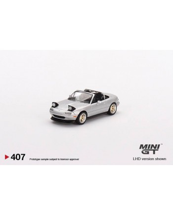 (預訂 Pre-order) Mini GT 1:64 Mazda Miata MX-5 (NA) Tuned Version Silver Stone Metallic Silver #407 (Diecast car model)