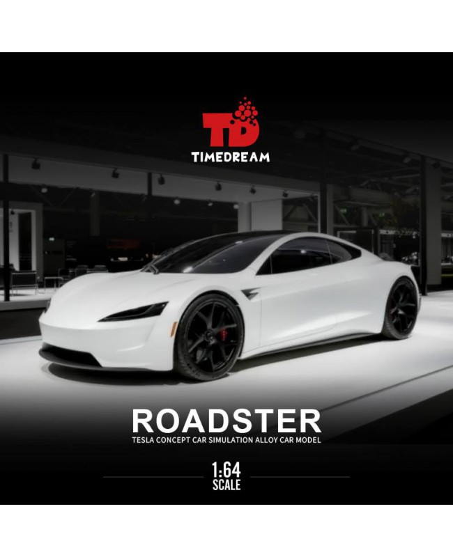 (預訂 Pre-order) TimeDream 1:64 Tesla Roadster (Diecast car model) White