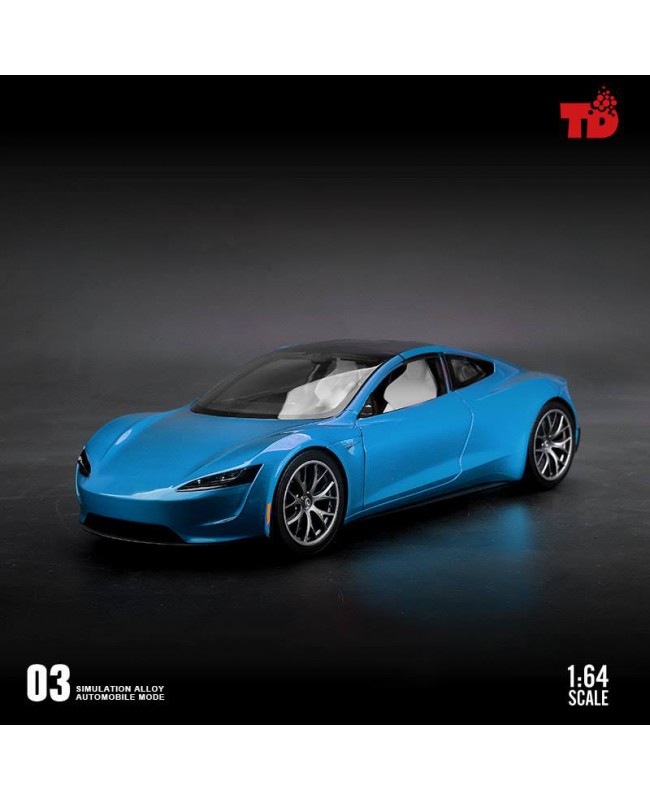 (預訂 Pre-order) TimeDream 1:64 Tesla Roadster (Diecast car model) Blue