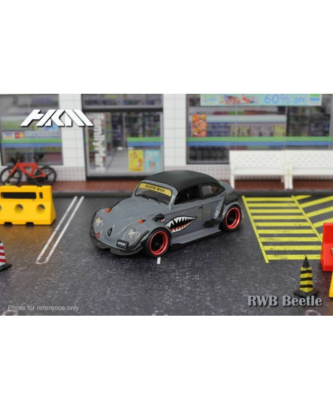 (預訂 Pre-order) HKM 1:64 RWB Beetle (Diecast car model) Cement Grey