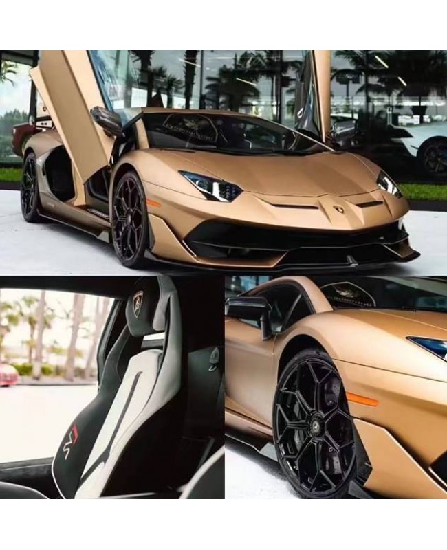 (預訂 Pre-order) ART 1:64 Lamborghini Aventador SVJ LP770-4 硬頂版 (Resin car model) Gold