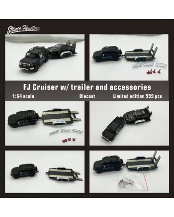(預訂 Pre-order) Stance Hunters 1/64 FJ Cruiser 黑色/Toyo tires 拉花 (Diecast car model)