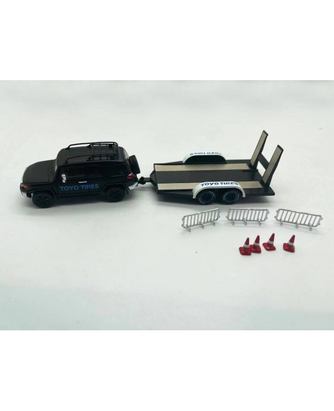 (預訂 Pre-order) Stance Hunters 1/64 FJ Cruiser 黑色/Toyo tires 拉花 (Diecast car model)
