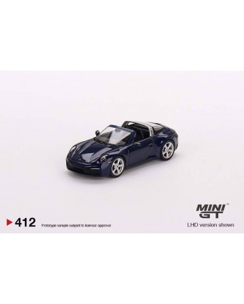 (預訂 Pre-order) Mini GT 1/64 #412 Porsche 911 Targa 4S Gentian Blue Metallic (Diecast car model)