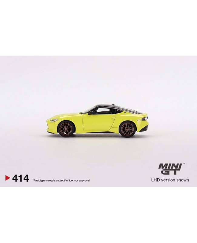 (預訂 Pre-order) Mini GT 1/64 #414 Nissan Fairlady Z Proto Spec 2023 Ikazuchi Yellow (Diecast car model)