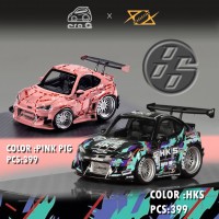 (預訂 Pre-order) ERAQ X 404 ERROR 1:64 Q scale BRZ & 86 Rocket Bunny V3. 限量399台 (Resin car model) Pink Pig