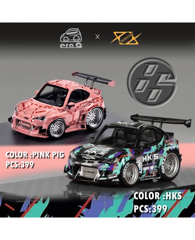 (預訂 Pre-order) ERAQ X 404 ERROR 1:64 Q scale BRZ & 86 Rocket Bunny V3. 限量399台 (Resin car model) Pink Pig