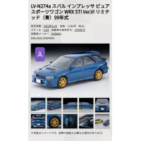 (預訂 Pre-order) Tomytec 1/64 LV-N274a SUBARU IMPREZA Pure Sports Wagon WRX Sti Ver.VI Limited Blue 99 Model (Diecast car model)