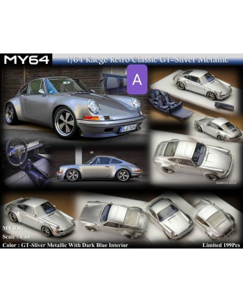 (預訂 Pre-order) MY64 1/64 Kaege Retro Classic (Resin car model) 限量199台 GT Sliver Metallic