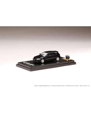 (預訂 Pre-order) HobbyJAPAN 1/64 Honda CIVIC (EG6) SiR-S with Engine Display Mode (Diecast car model) HJ641017SBK : Granada Black Pearl