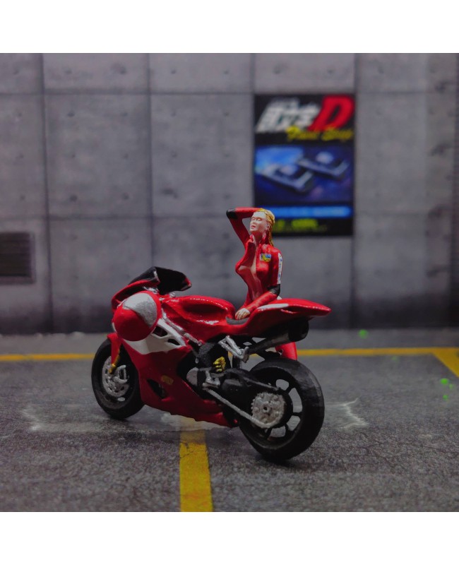 (預訂 Pre-order) WT Minifactory 1/64 摩托車+女騎手+頭盔